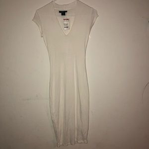 Long white bodycon dress
